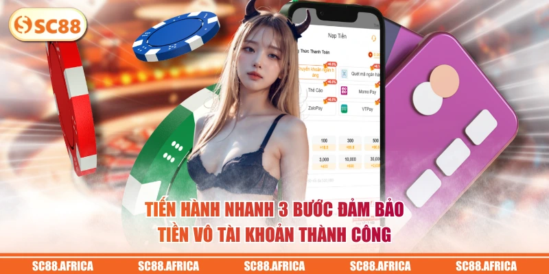 Tiến hành nhanh 3 bước đảm bảo tiền vô tài khoản thành công